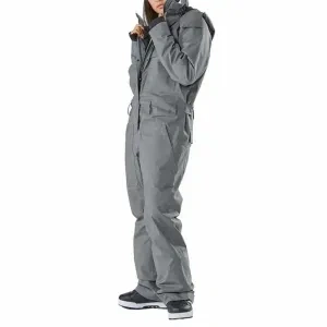 Insulated Denim One-Piece Ski Outfit