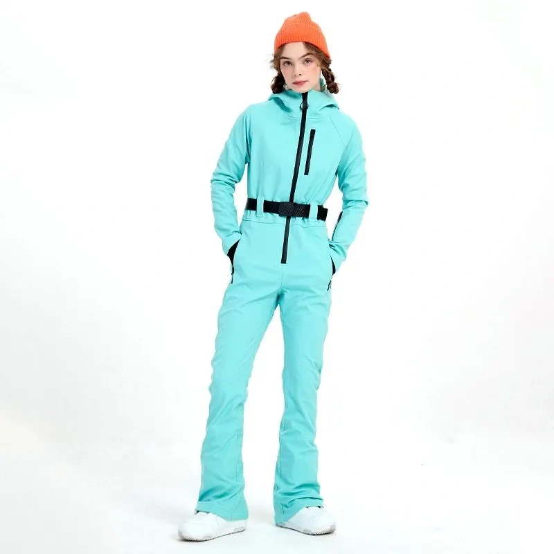Hooded Women Skiing Overall