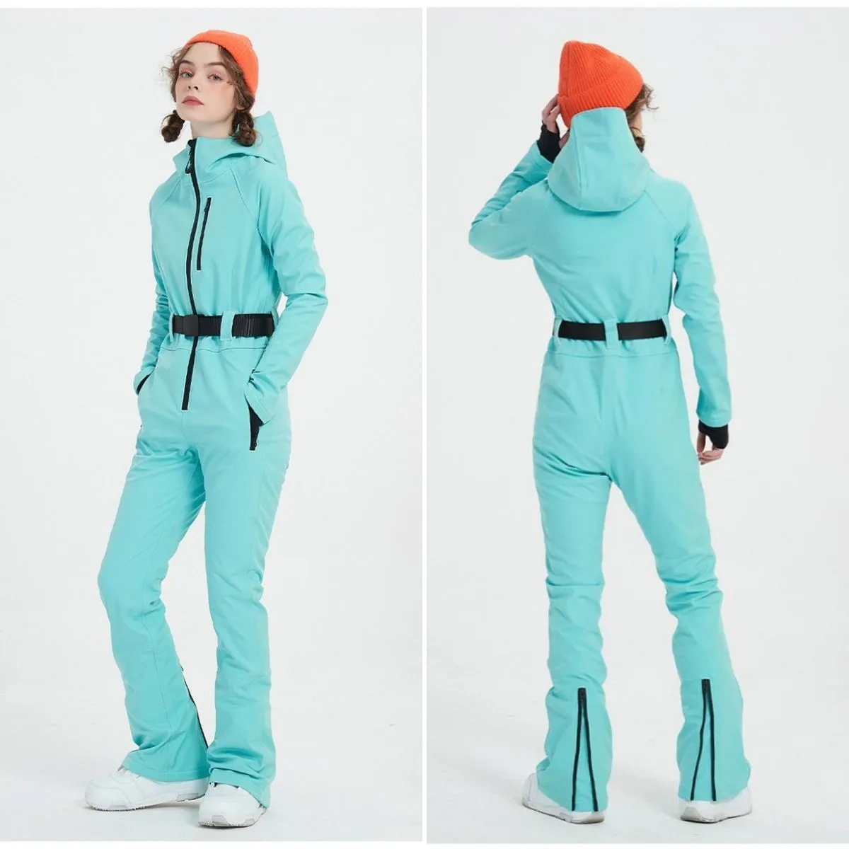 Hooded Women Skiing Overall