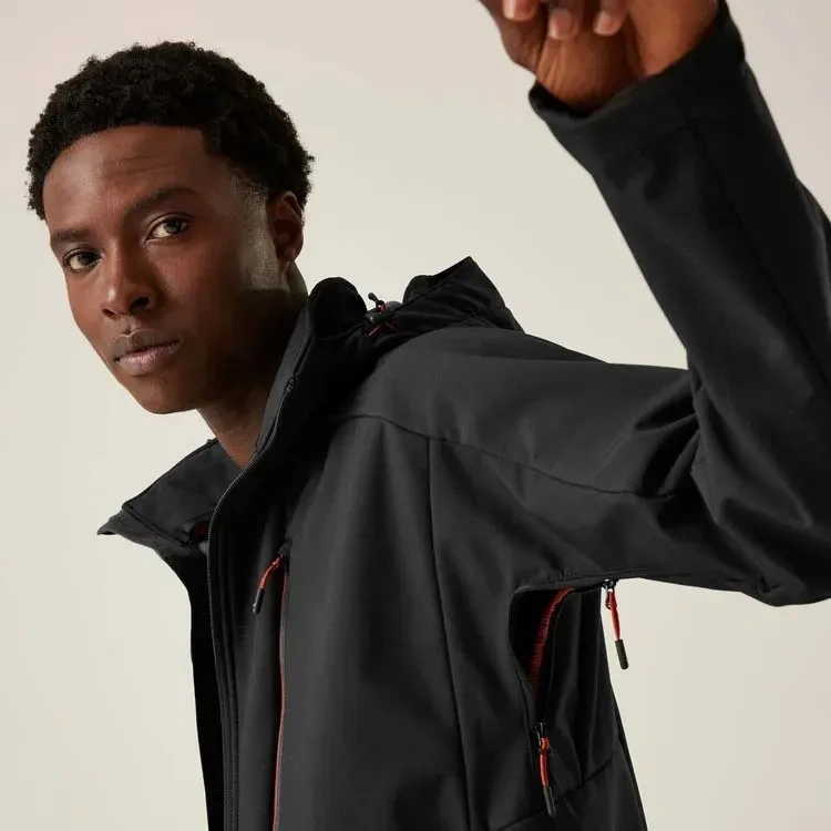 Hooded Hiking Softshell Jacket For Man HOSJ-016