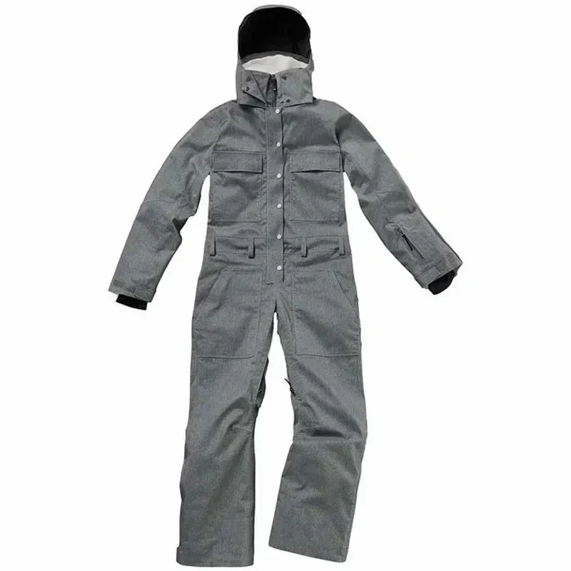 Insulated Denim One-Piece Ski Outfit